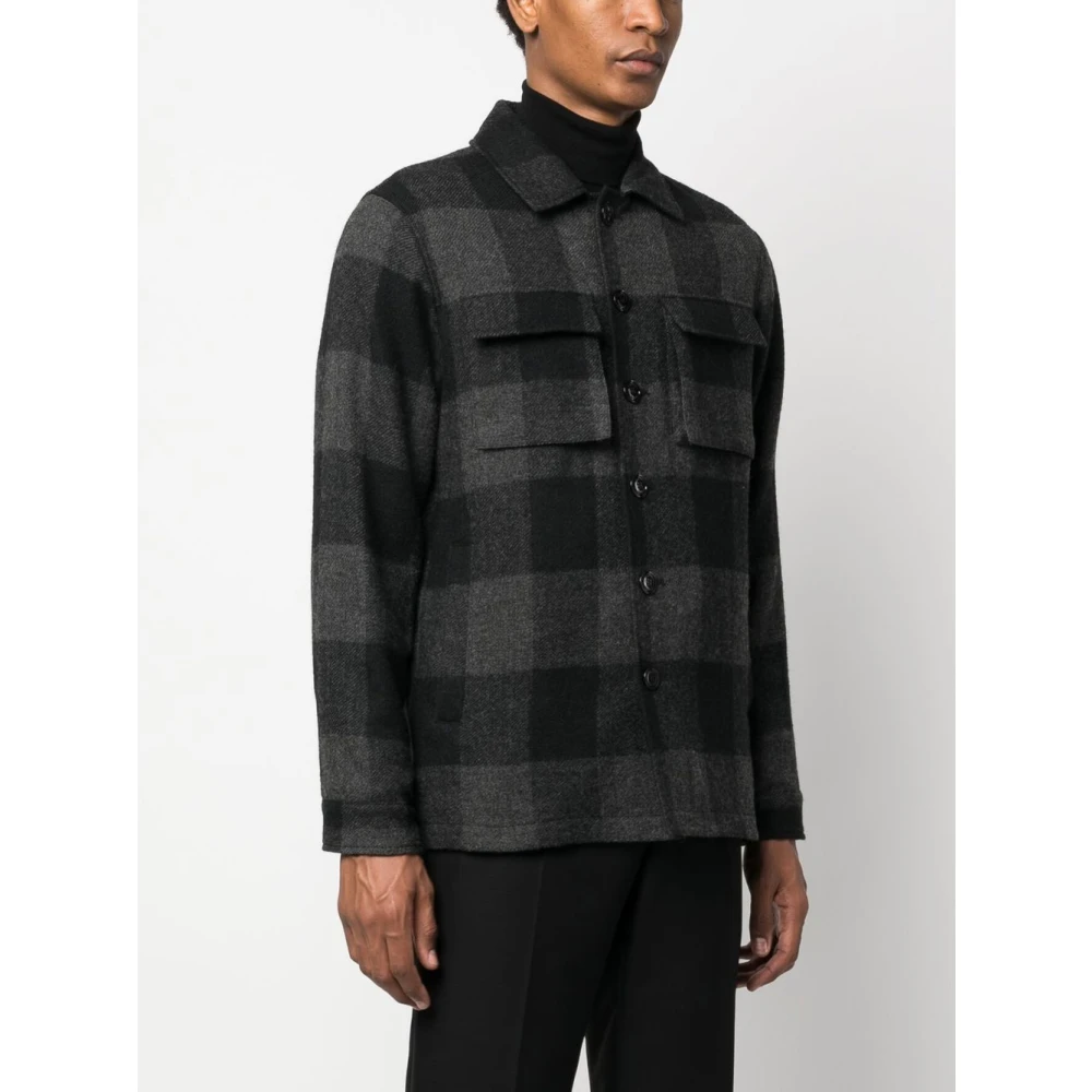 Aspesi Casual overhemd met klepzakken Gray Heren