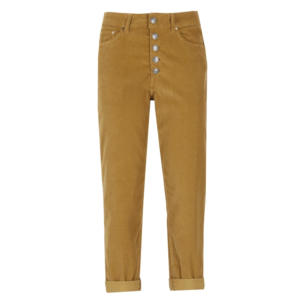 Dondup Corduroy Bruine Broek Vrouw Brown Dames