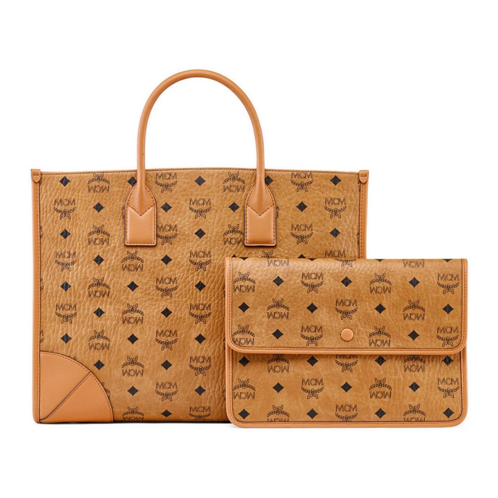 MCM München Schoudertas in Visetos Brown Dames