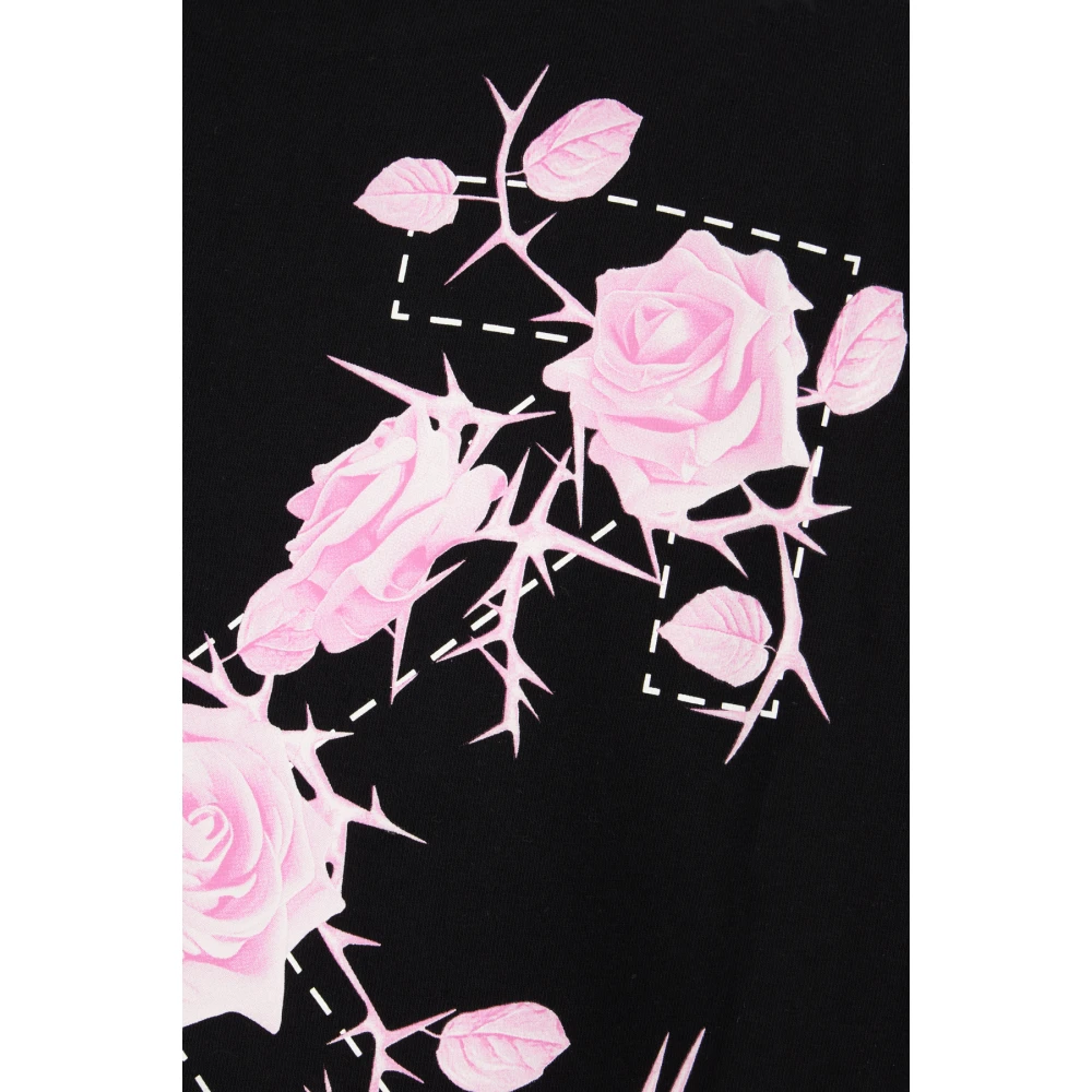 Off White Casual Katoenen T-Shirt in Wit Black Dames