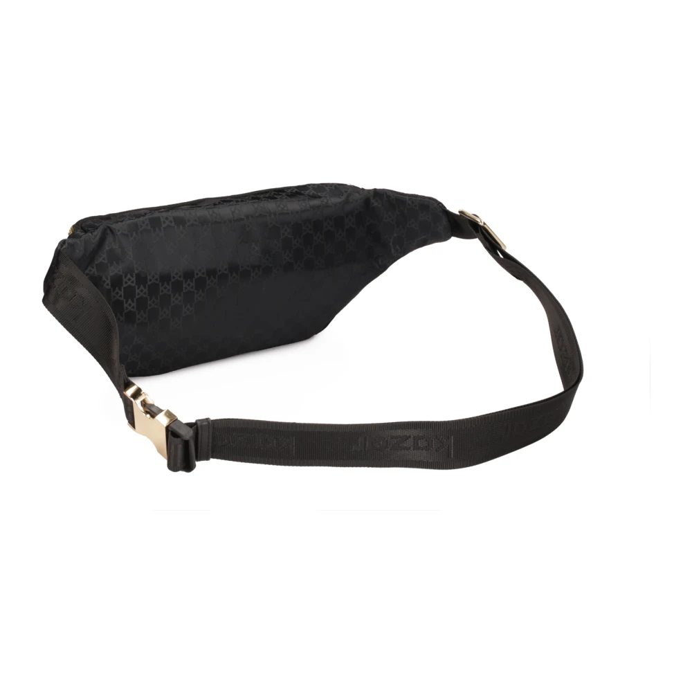 Kazar Zwarte heuptas van textiel met gouden elementen Black Dames