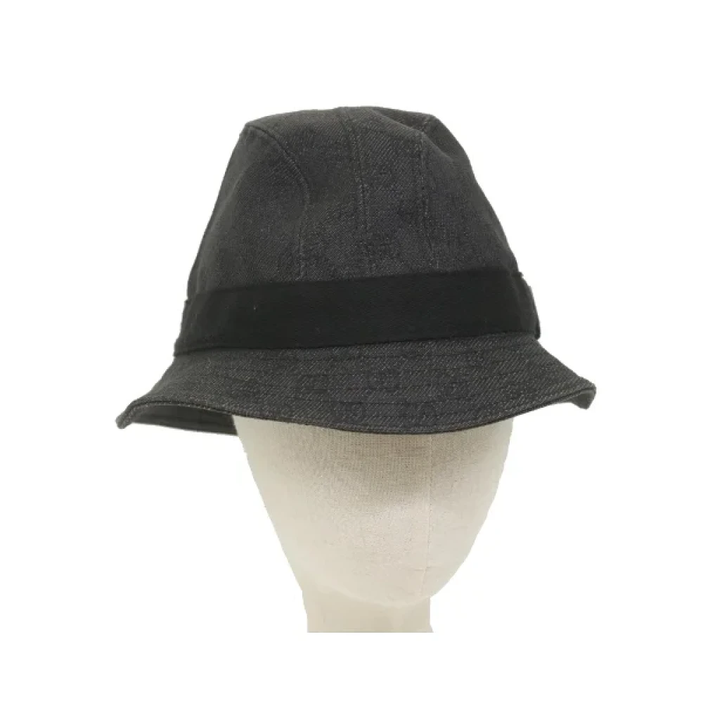 Gucci Vintage Pre-owned Canvas hattar-och-kepsar Gray, Dam