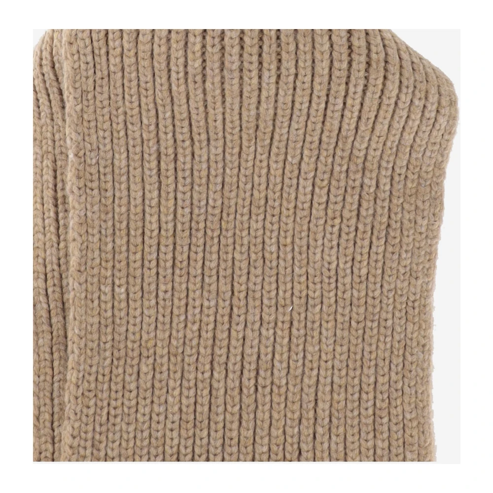 Ugg Geribbeld Acryl Blend Kameel Sjaal Brown Dames