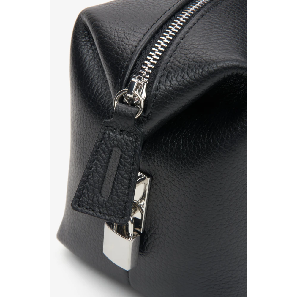 Estro Zwarte Satchel Handtas voor vrouwen gemaakt van Premium Italiaans Echt Leer Black Dames