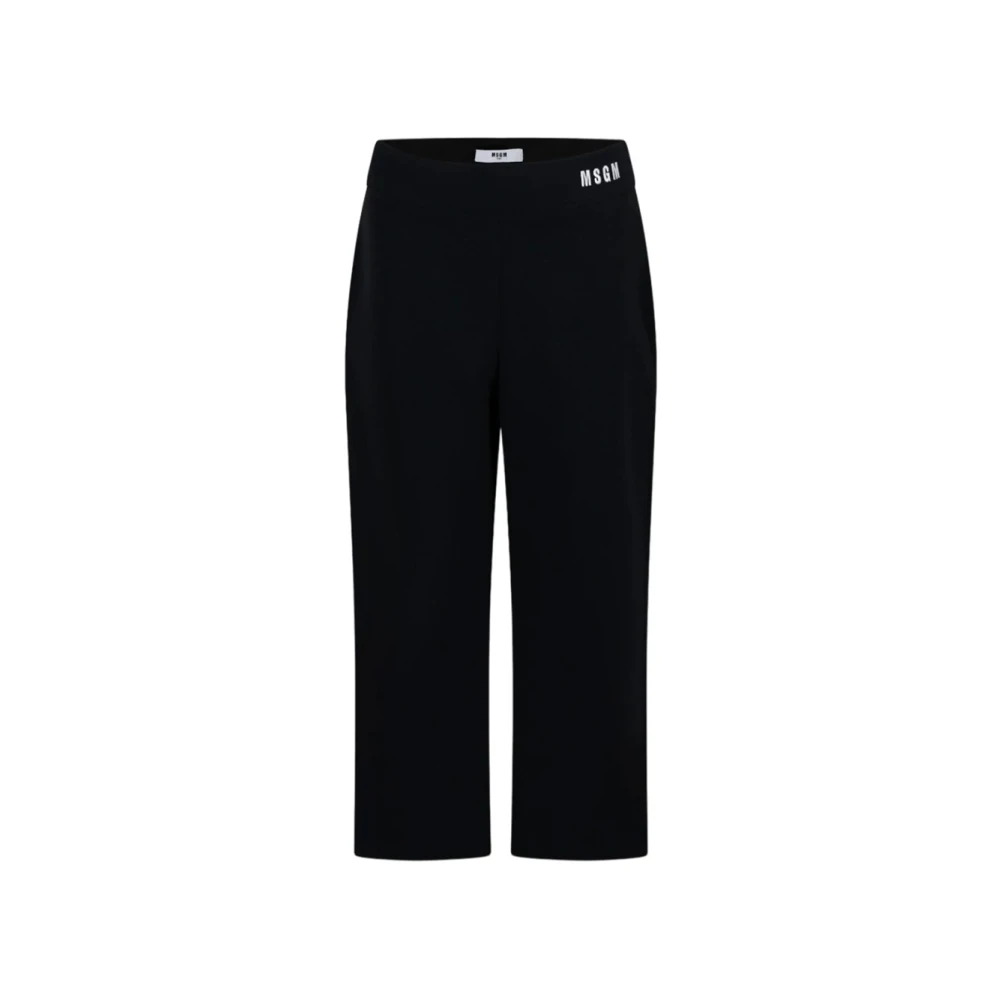 Msgm Black Casual Trousers - Female - Trousers - 8 Y - Kids