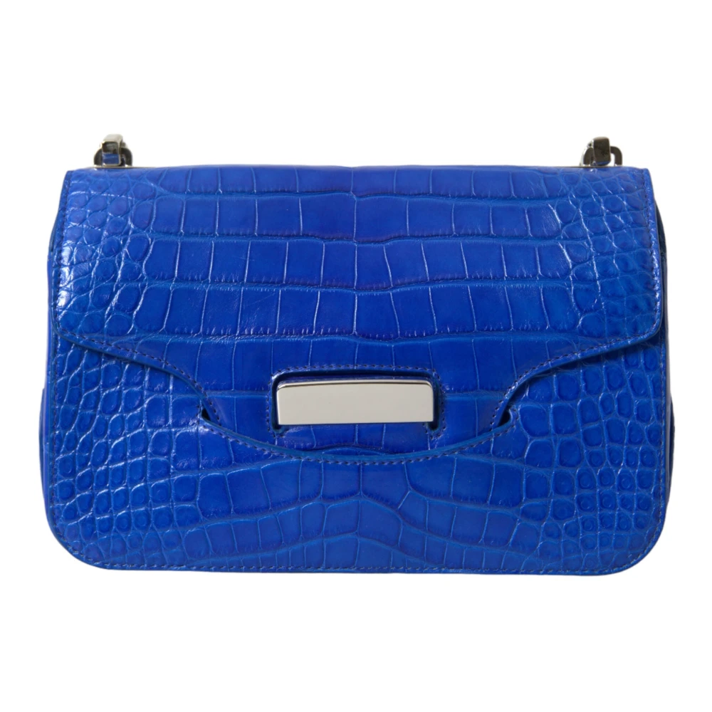 Balenciaga Elegante blauwe schoudertas van alligatorleer Blue Dames