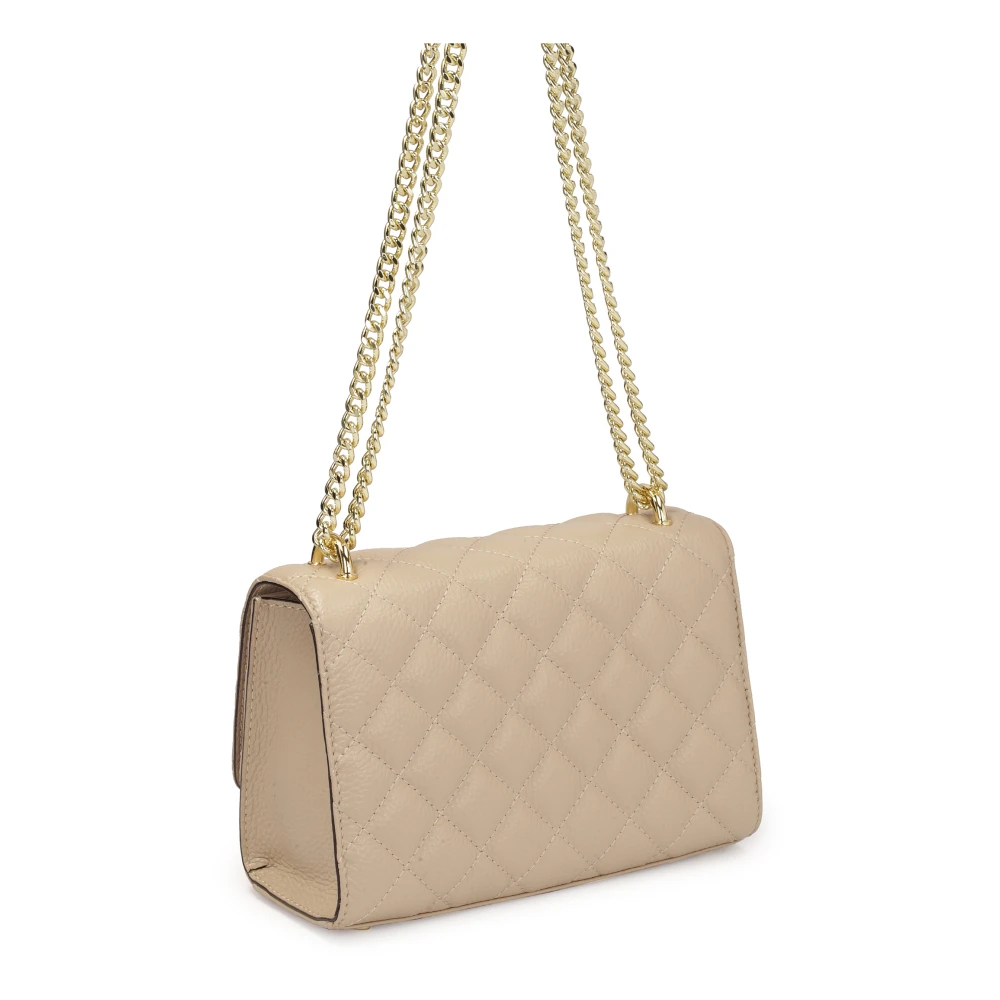 Kazar Gewatteerde beige handtas aan een gouden ketting Beige Dames