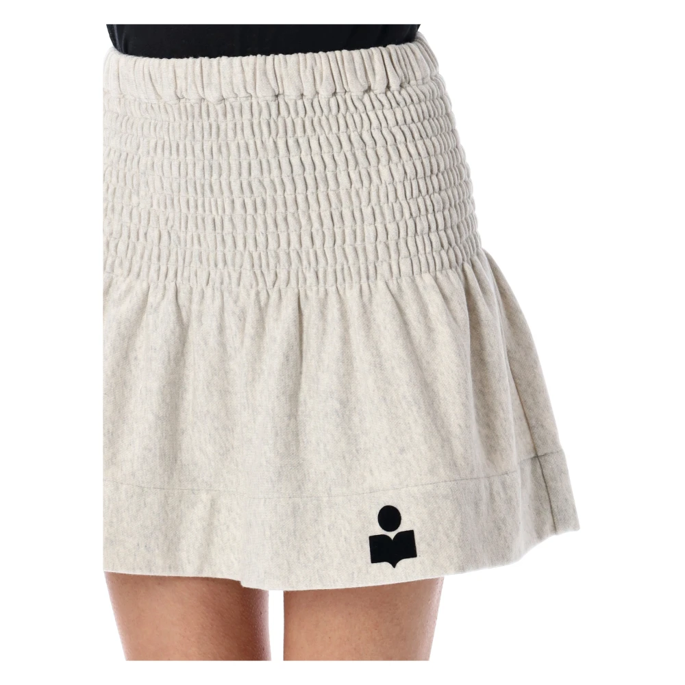 Isabel Marant Étoile Verhoogde Ecru Mini Rok Beige Dames