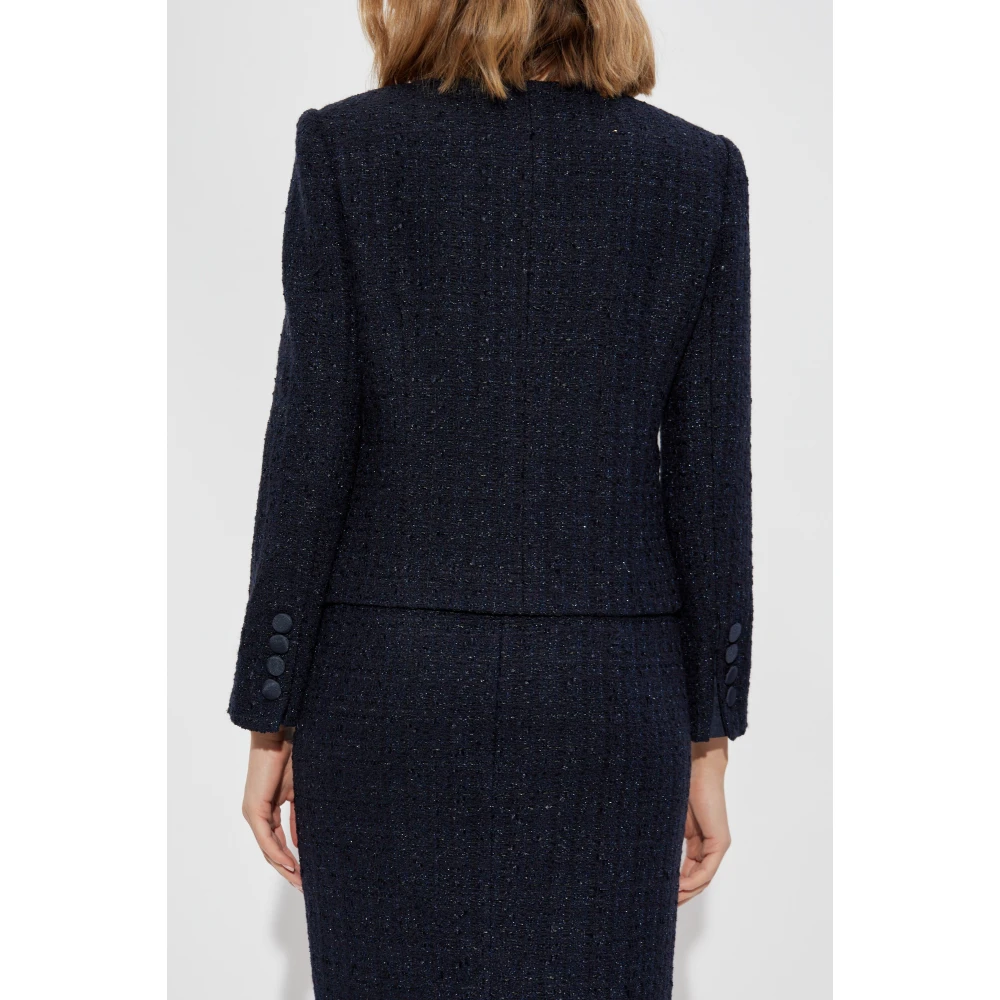 Emporio Armani Tweed jas Blue Dames