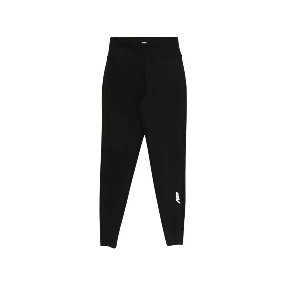 Autry Women's Black Training Trousers & Tights, M, Logo Print Leggings