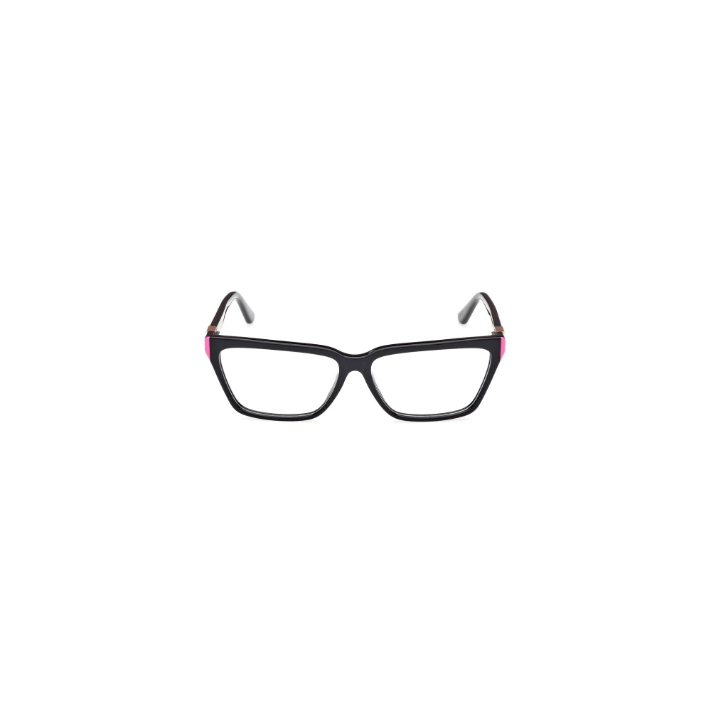 Guess Rektangulära glasögon för moderna kvinnor Black, Dam