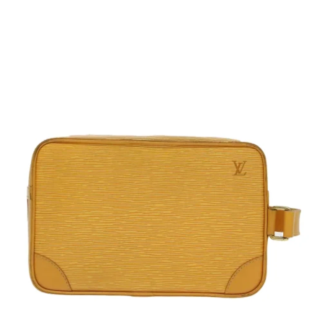 Louis Vuitton Vintage Pre-owned Leather clutches Yellow Dames