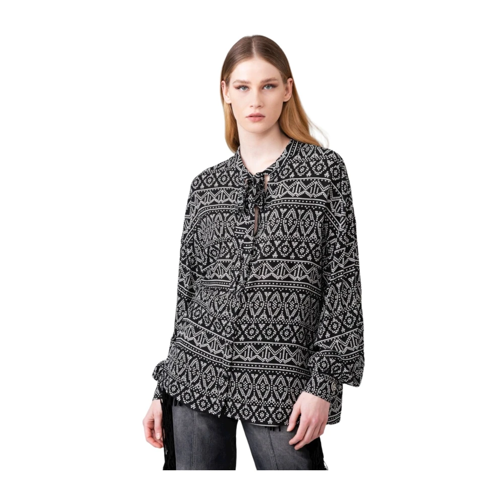 Gaëlle Paris Lange Mouw Blouse Black Dames