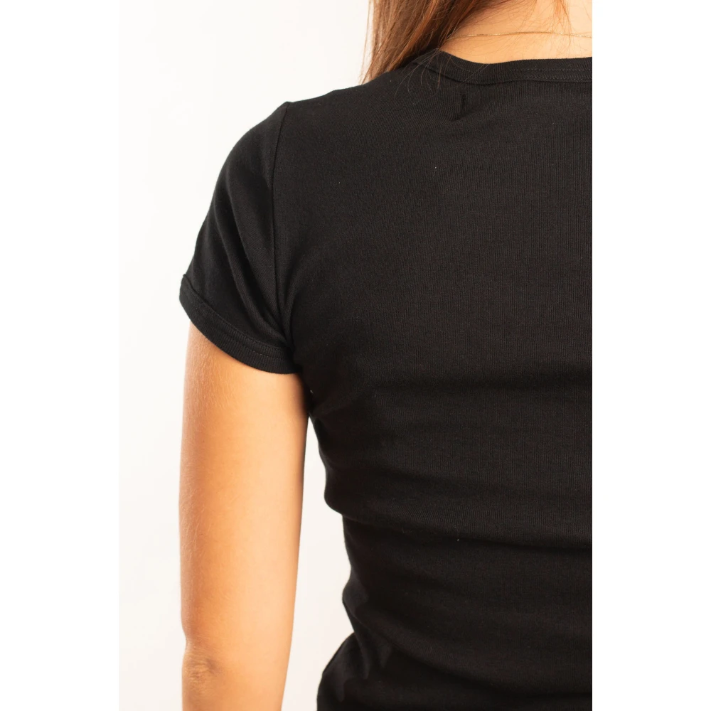 Misbhv Zwarte Hearts Baby Tee Black Dames