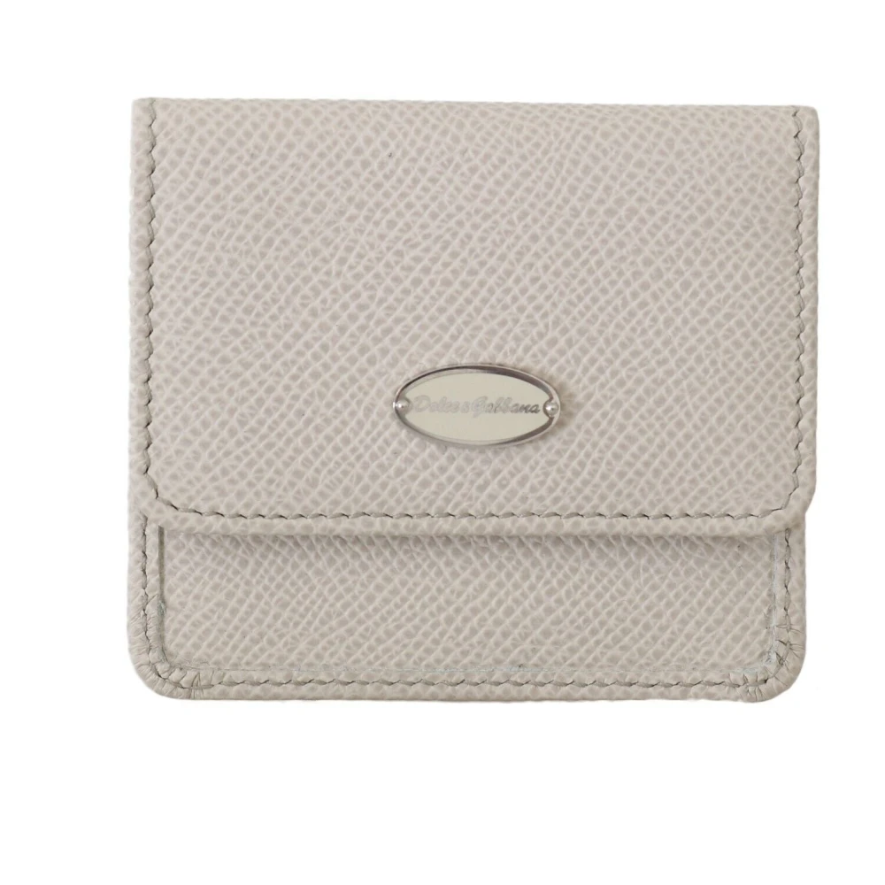 Dolce & Gabbana Mannelijk Wit Accessoires Heren, One Size, Leer, Condoom Etui Portemonnee Zak