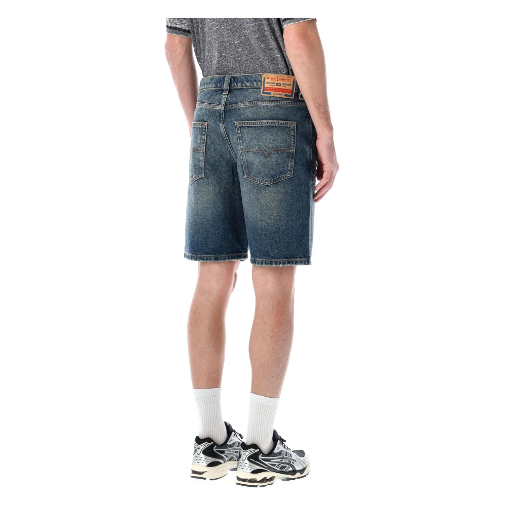 Diesel Blauwe Denim Regular Shorts Blue Heren