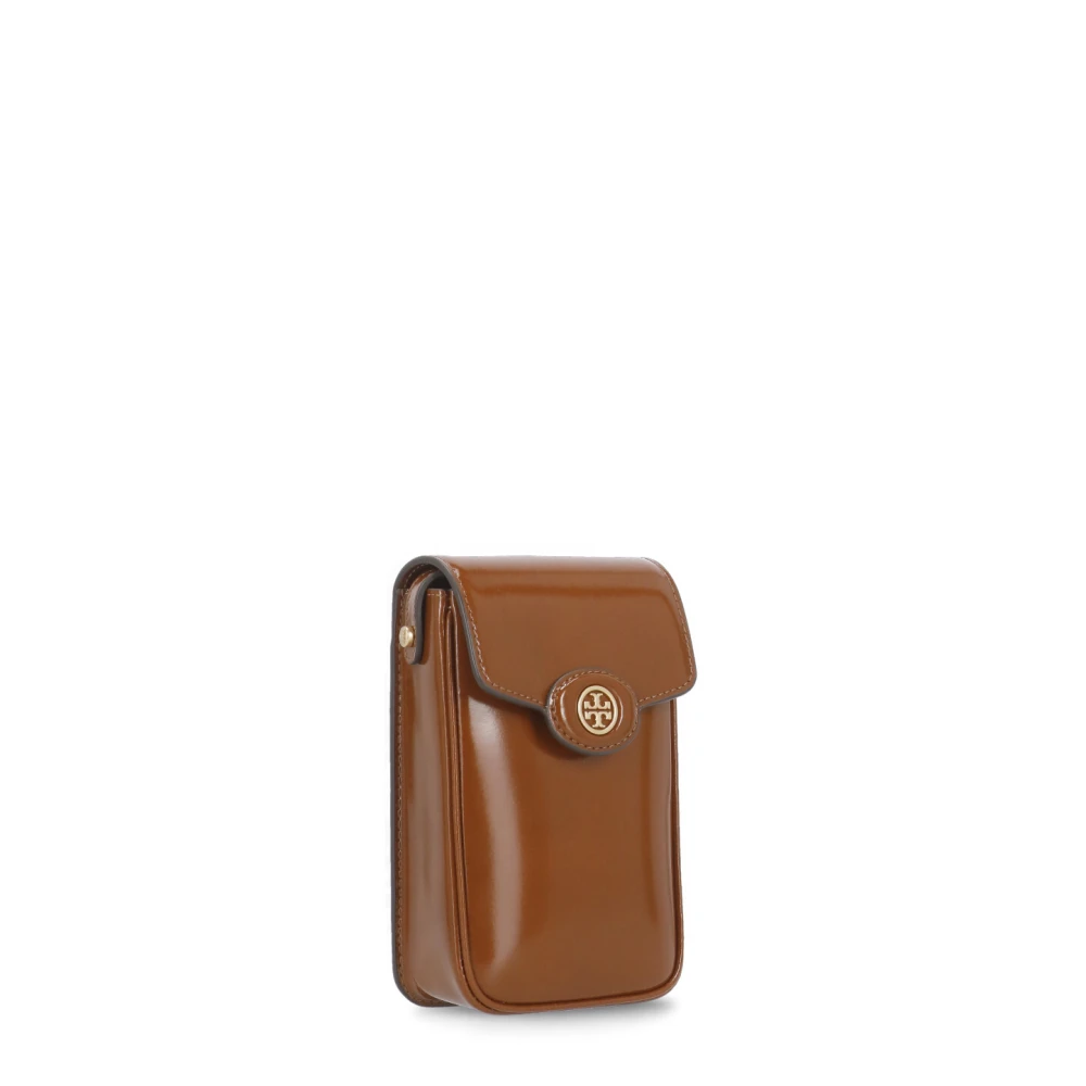 TORY BURCH Bruin Leren Telefoonhoesje Brown Dames