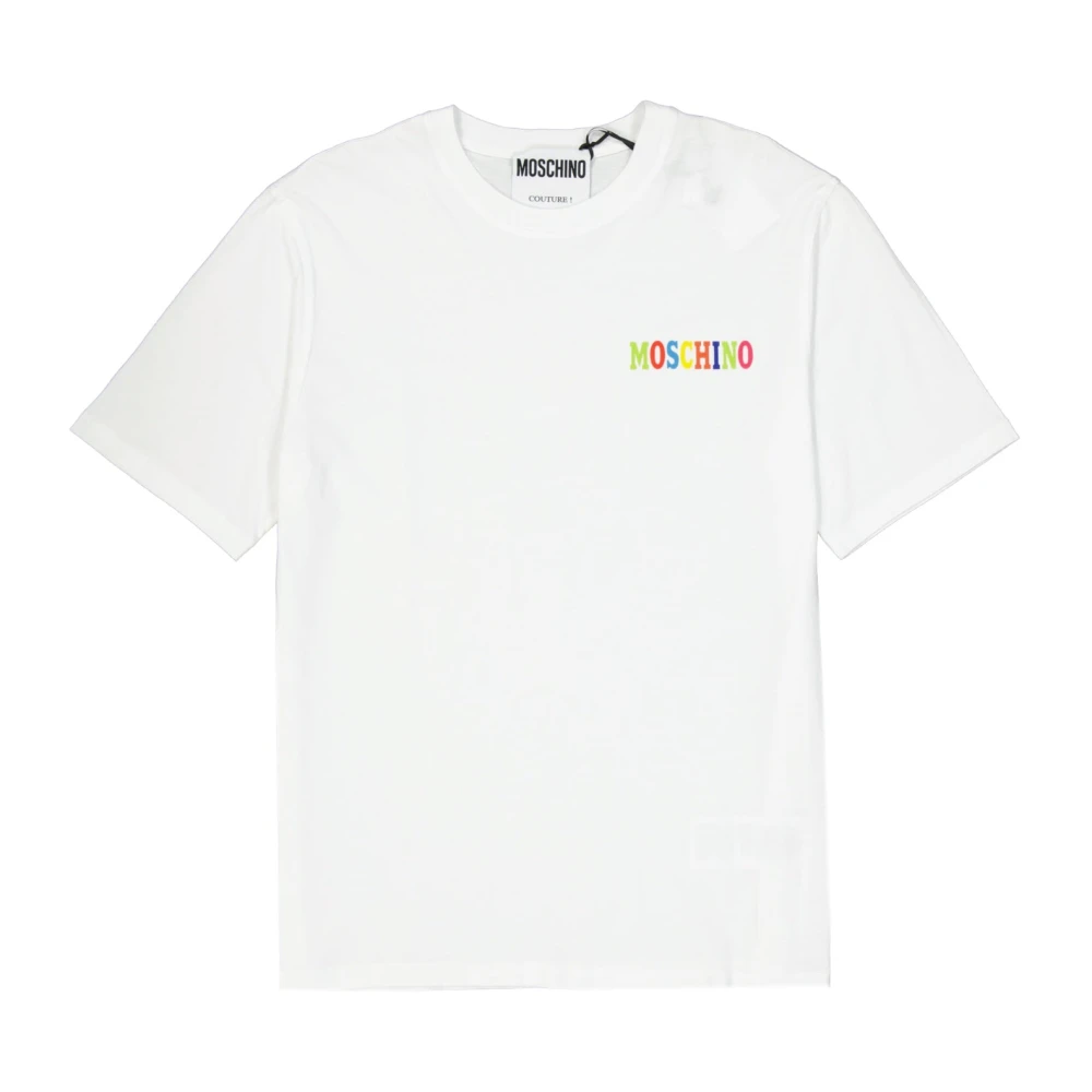 Moschino Logo Katoenen T-shirt Mannen White Heren