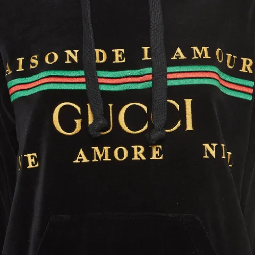 Gucci Vintage Pre-owned Velvet tops Black Dames