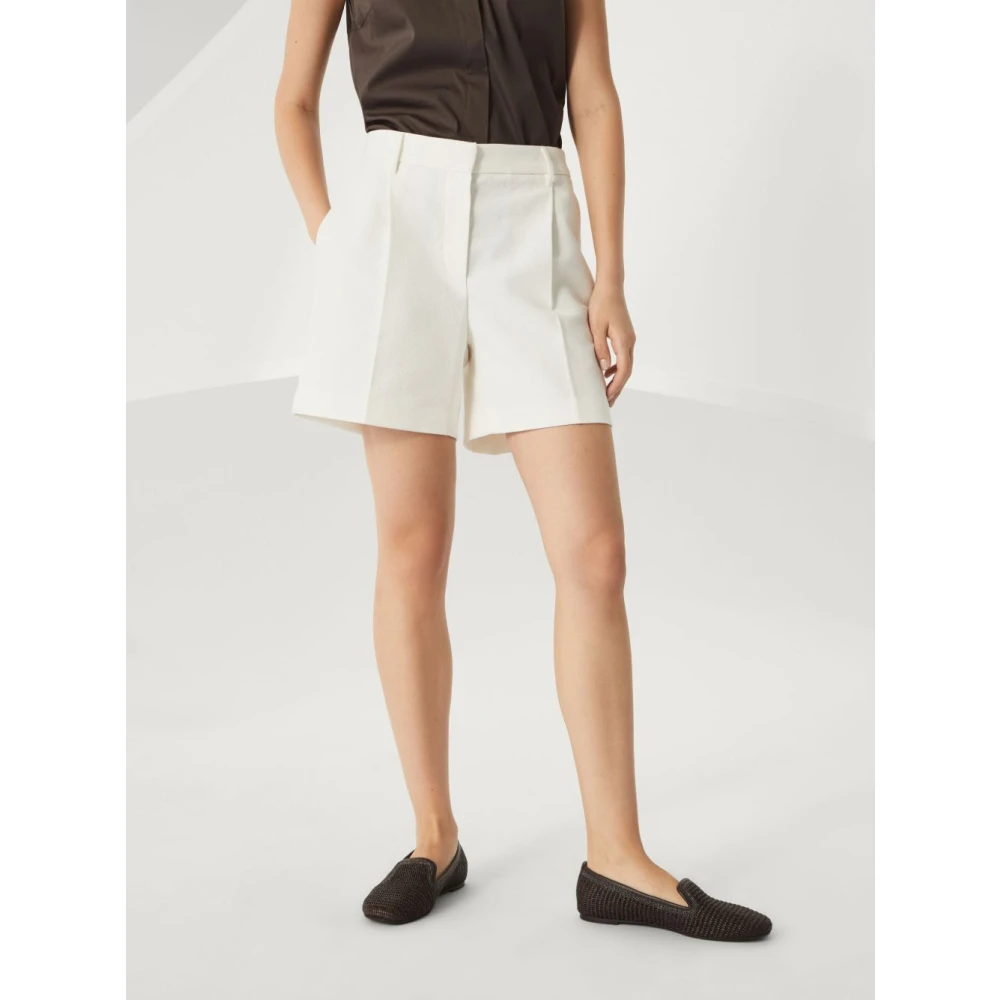 BRUNELLO CUCINELLI Elegante Shorts voor Mannen White Dames