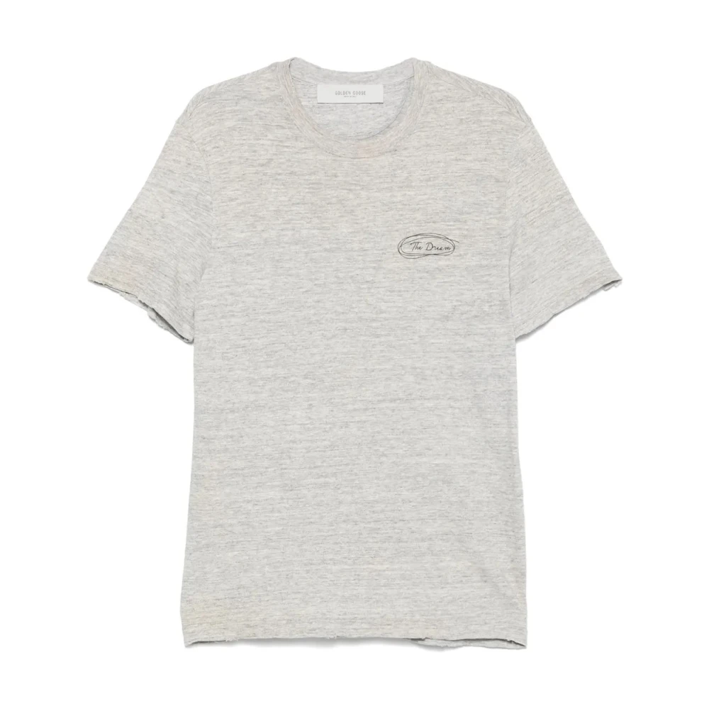 Golden Goose Men's Gray T-Shirts, L, Graphic Print T-Shirt