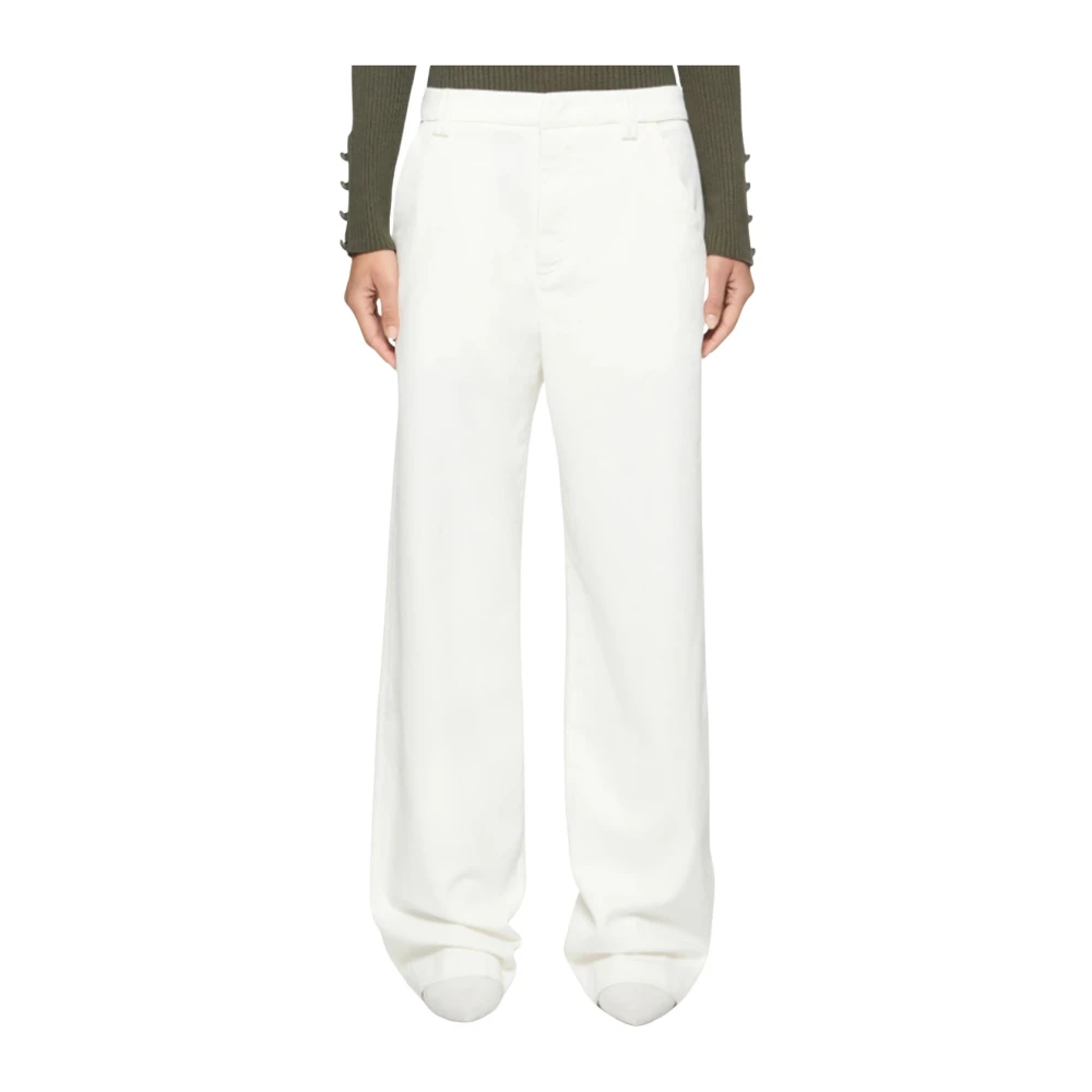 Dondup Donna Bianco Pantaloni, W25, New,