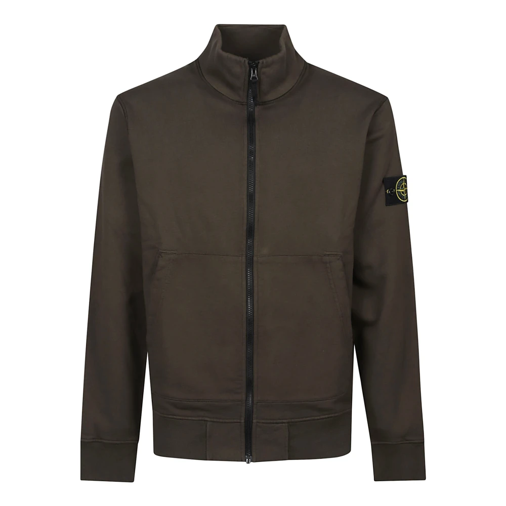 Stone Island Stilig Zip-Up Cardigan Sweater Brown, Herr