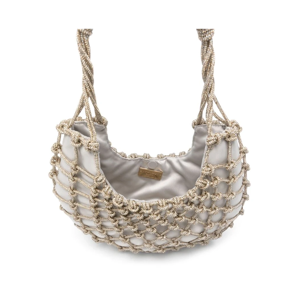 Rosantica Kristalversierde Goudkleurige Handtas Gray Dames