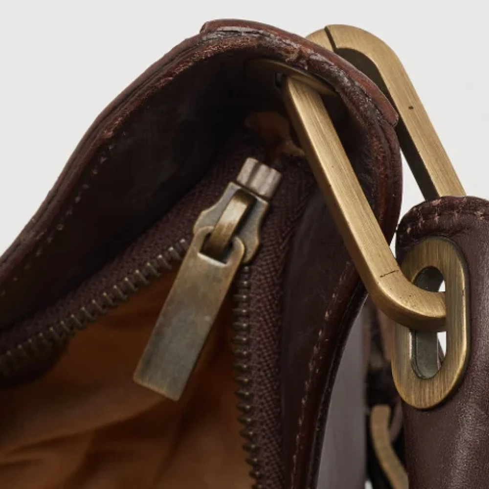 Jimmy Choo Pre-owned Leather handbags Brown Dames