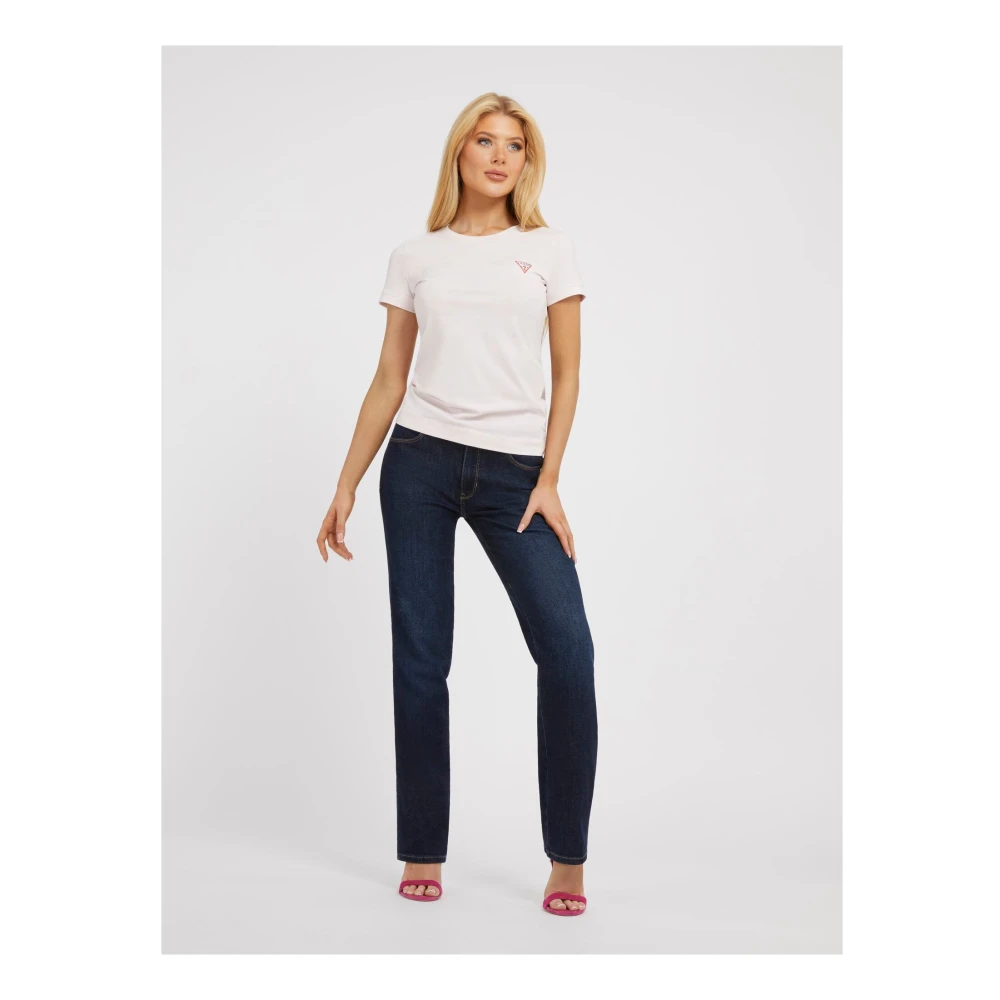 Guess Mini Triangle T-Shirt Pink Dames