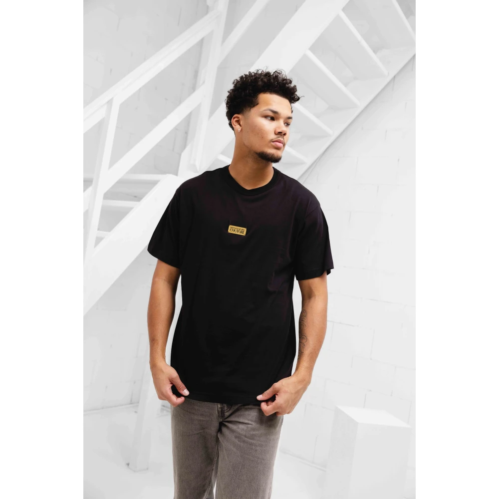 Versace Jeans Couture Zwart Logo Regular T-Shirt Heren Black Heren