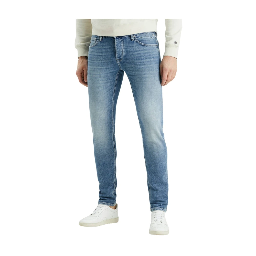Cast Iron Slim Faded Blue Wash Jeans Blue Heren