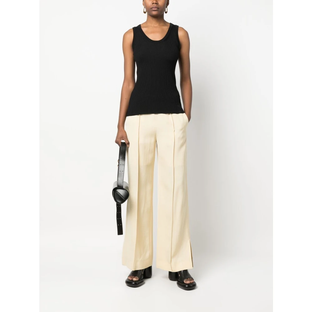 Jil Sander Mouwloze Top 001 Black Dames