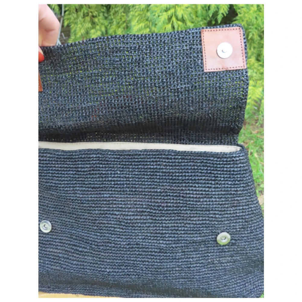 Ibeliv Lahady Raffia Handtas Black Dames