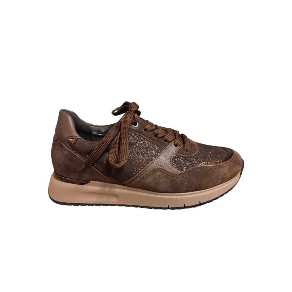 Gabor Donna Marron Sneakers Da Lizard/Velour/Metal - Immagine 3