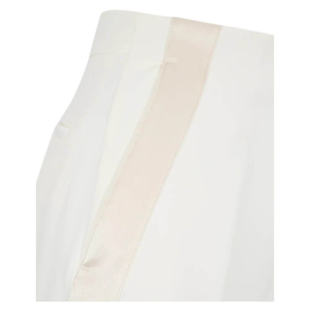pinko Elegante Witte Broek Wijde Pijpen White Dames