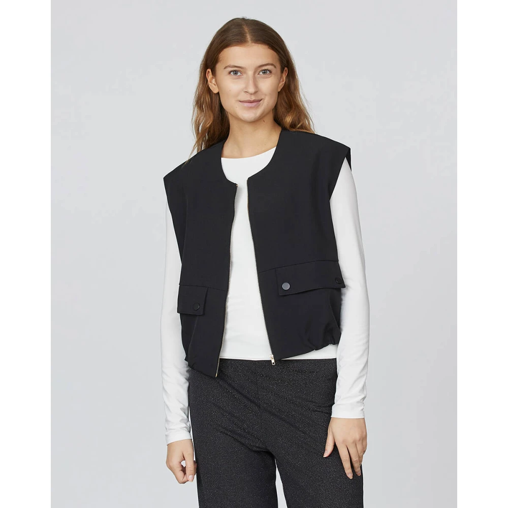 Sisters Point Stijlvolle Vest Garwin-Ve Black Dames