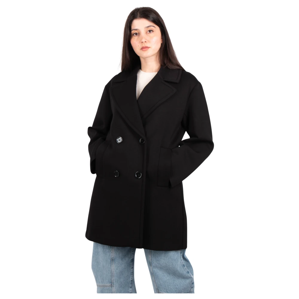 Max Mara Zwarte Jas Gradi Black Dames