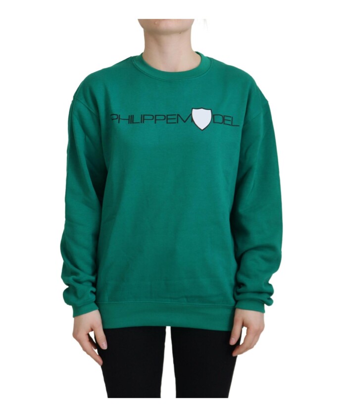 pull-vert-imprime-a-manches-longues
