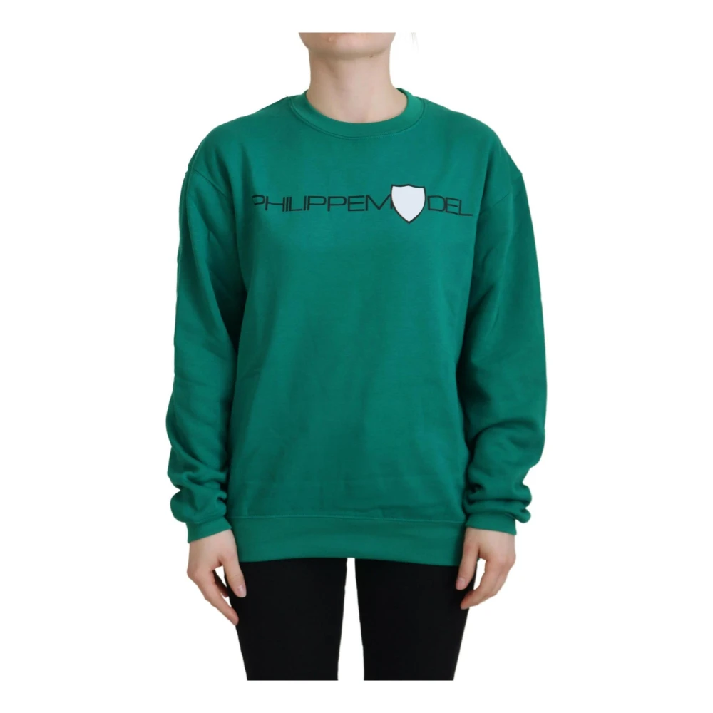Philippe Model Women's Green Printed Long Sleeve Sweater