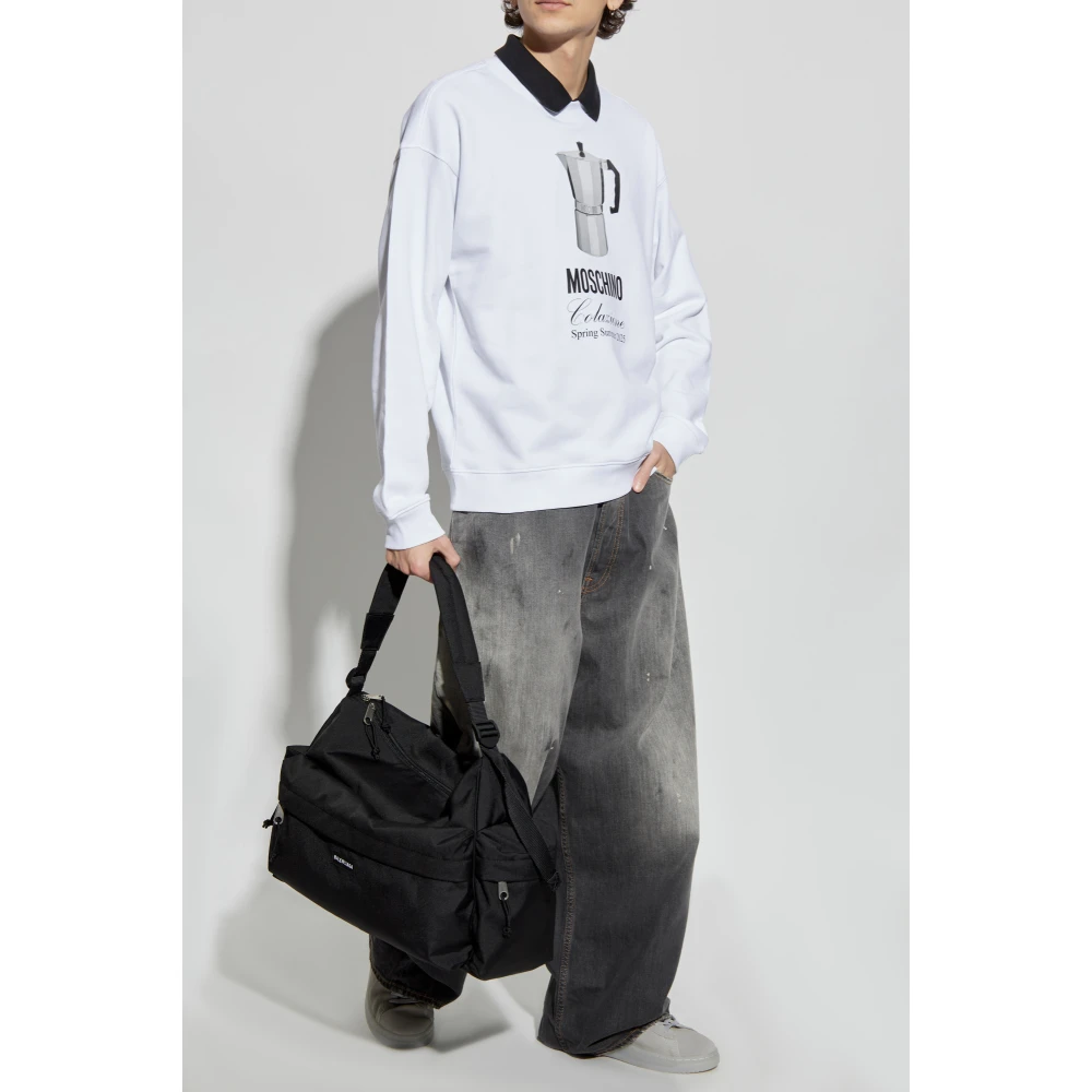 Moschino Gedrukte sweatshirt White Heren