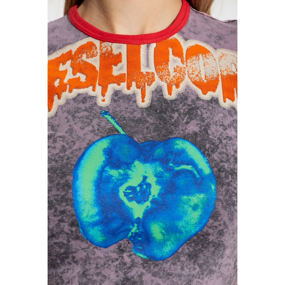Diesel T-shirt T-Uncuties-Short-Q1 Multicolor Dames
