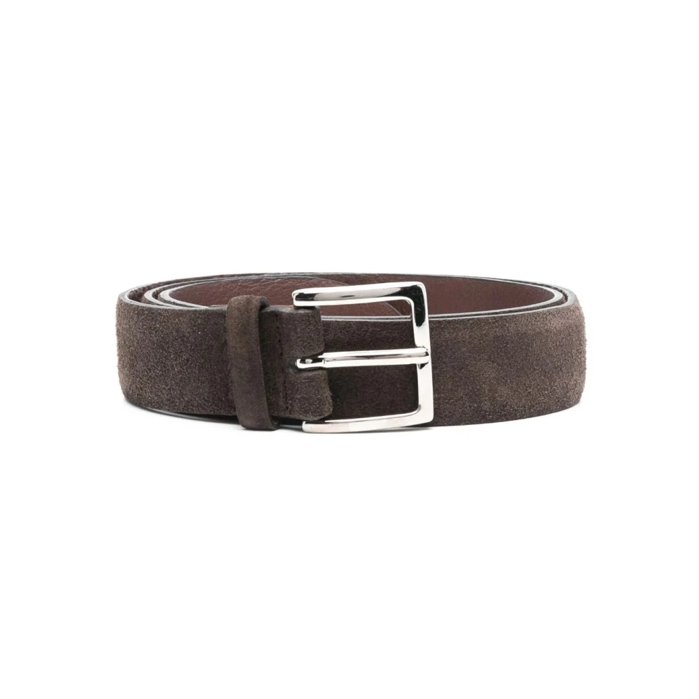 Orciani Men's Brown Suede Amalfi Belt