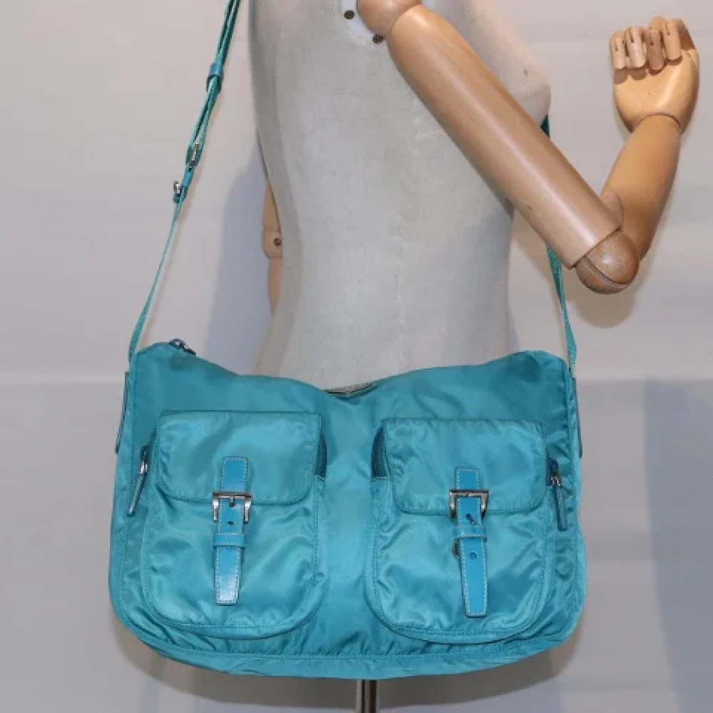 Prada Vintage Pre-owned Fabric prada-bags Blue Dames