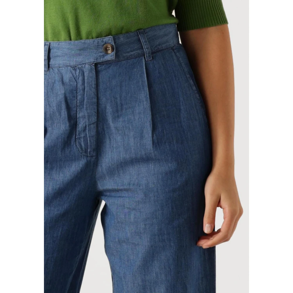 Minus Blauwe Straight Leg Jeans voor Dames Blue Dames