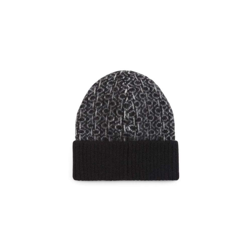 Calvin Klein Zwarte Alpaca Wol Wintermuts Black Dames
