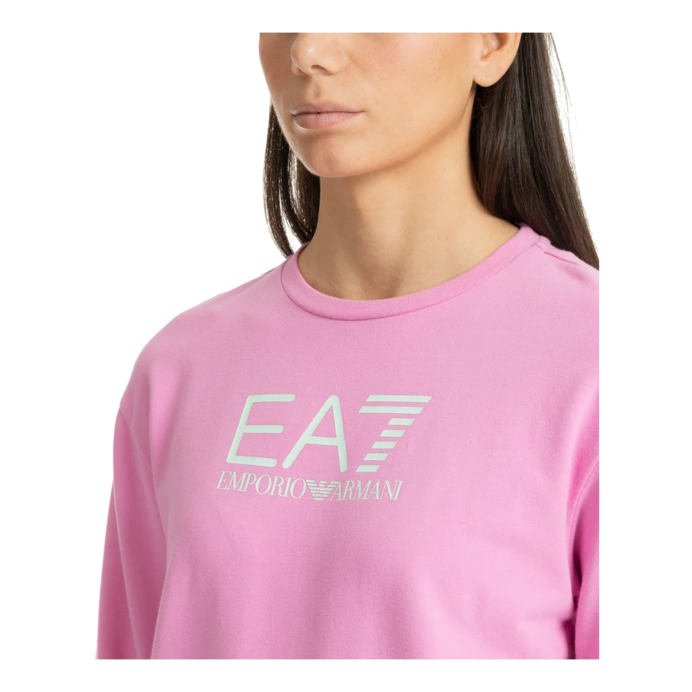 Emporio Armani EA7 Dames Trainingsset met Logo en Zakken Pink Dames