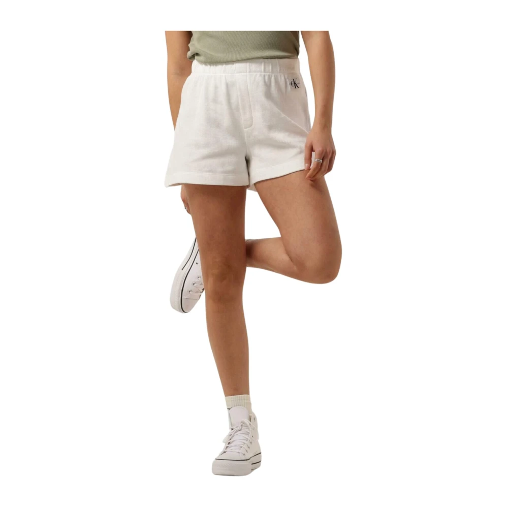 Calvin Klein Wafel Shorts voor Dames White Dames