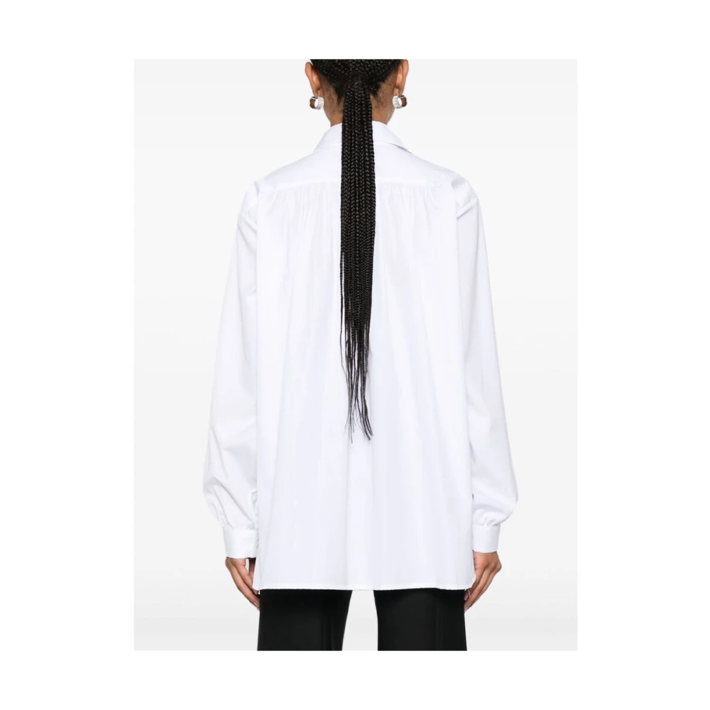 Niccolò Pasqualetti Witte Katoenen Poplin Overhemd White Dames