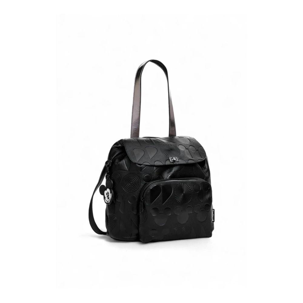 Desigual Mickey Mouse Rits Rugzak Zwart Black Dames